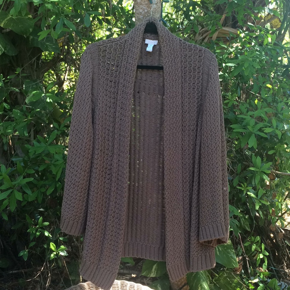 Chico’s Cardigan in Taupe Size 2